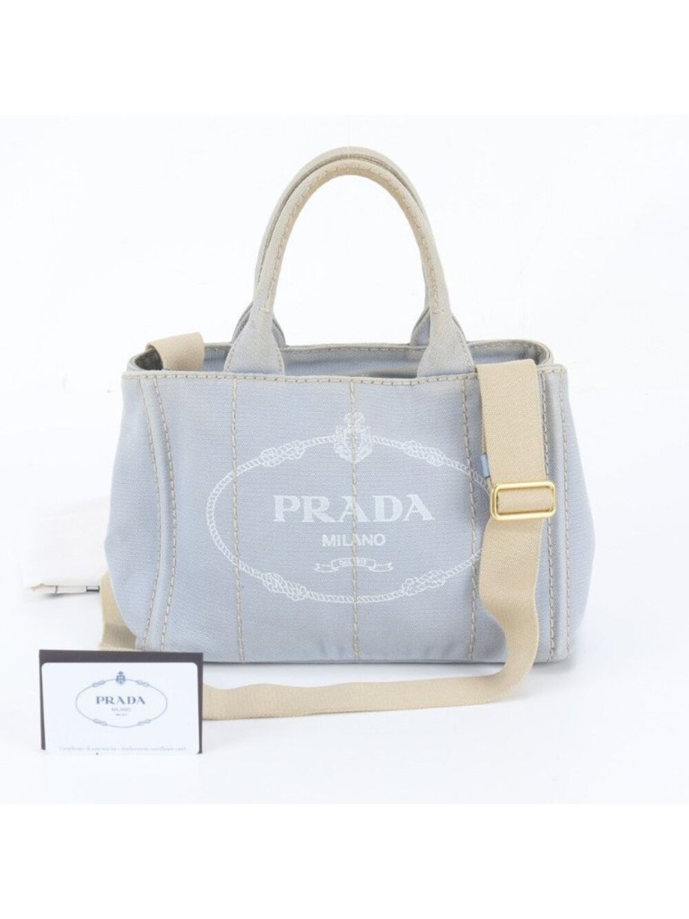 Prada Canapa Shoulder Bag Crossbody Hand